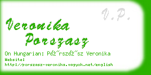 veronika porszasz business card